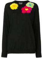 Boutique Moschino Floral Patch Sweater - Black