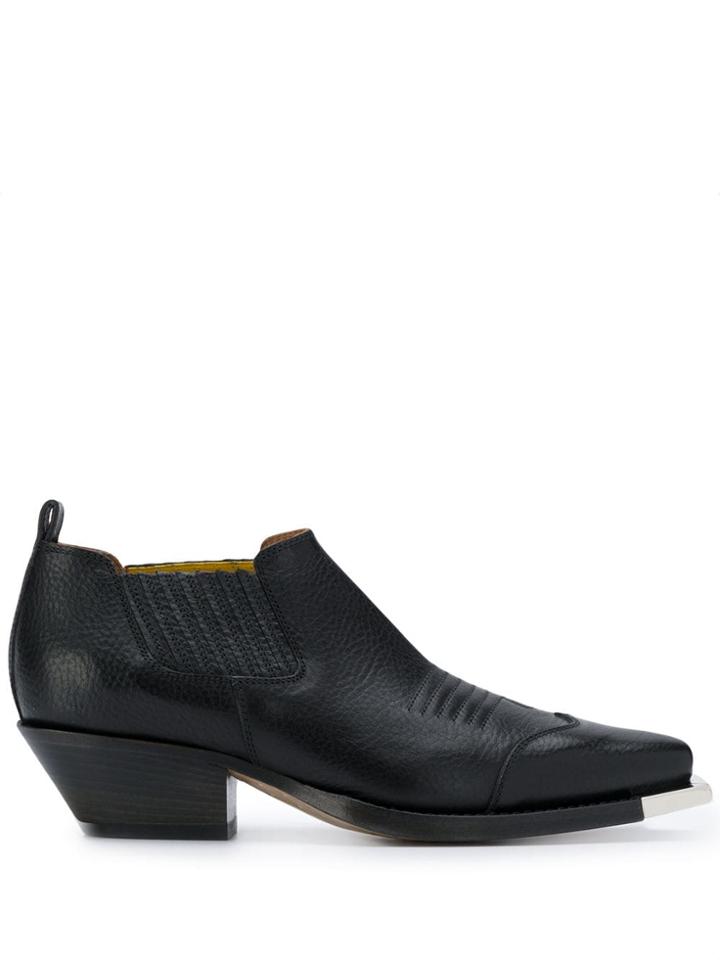 Off-white Cowboy Ankle Boots - Black