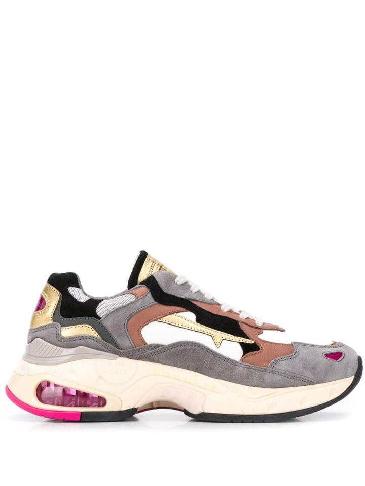 Premiata Sharkyd Colour Blocked Sneakers - Neutrals