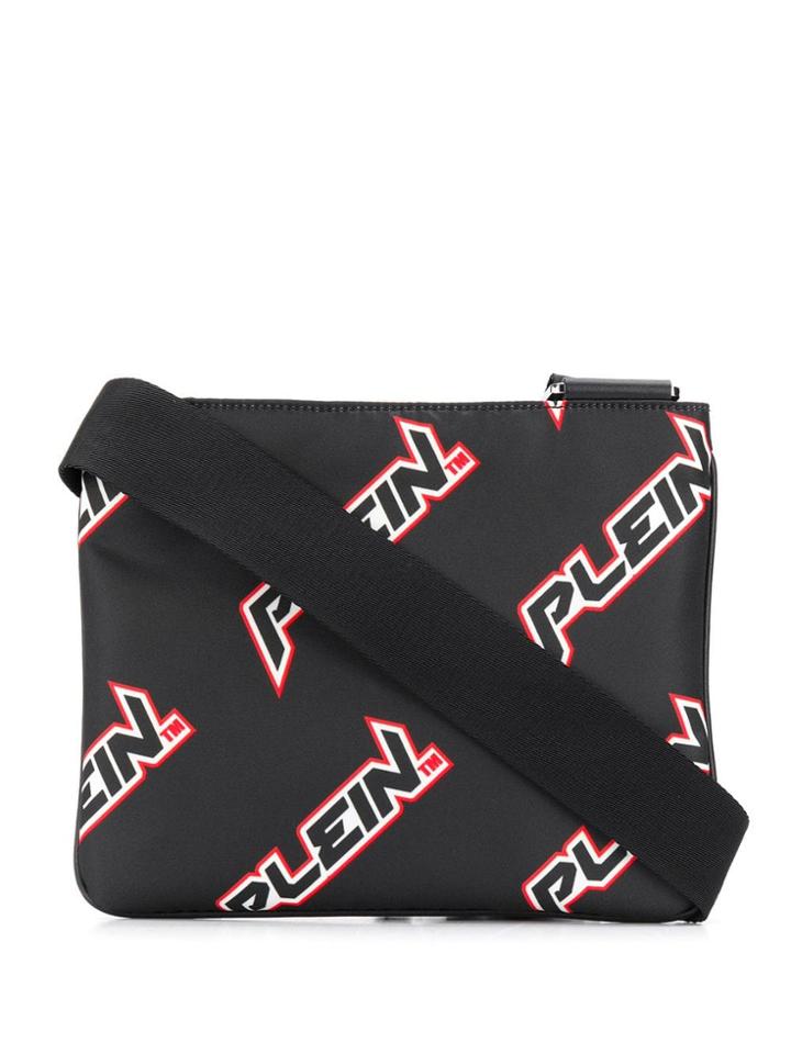 Philipp Plein Logo Print Shoulder Bag - Black