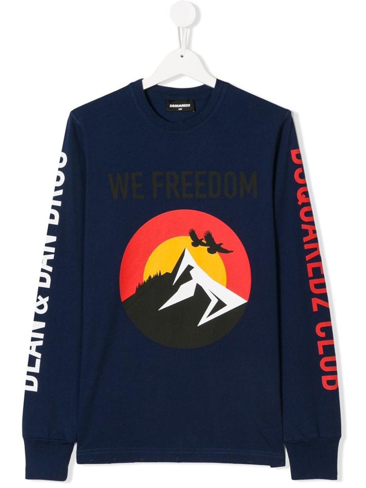 Dsquared2 Kids We Freedom Sweatshirt - Blue