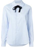 Comme Des Garçons Girl Bow Neck Detailing Striped Shirt