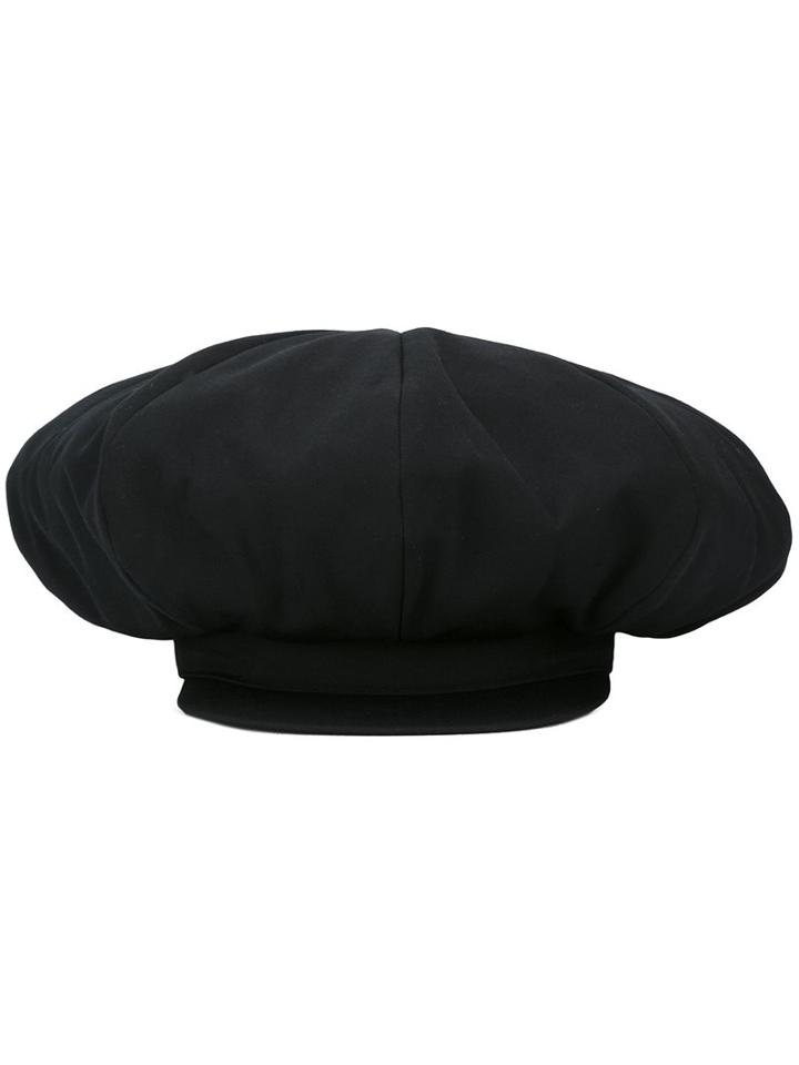 Yohji Yamamoto Newsboy Cap, Women's, Size: Medium, Black, Wool