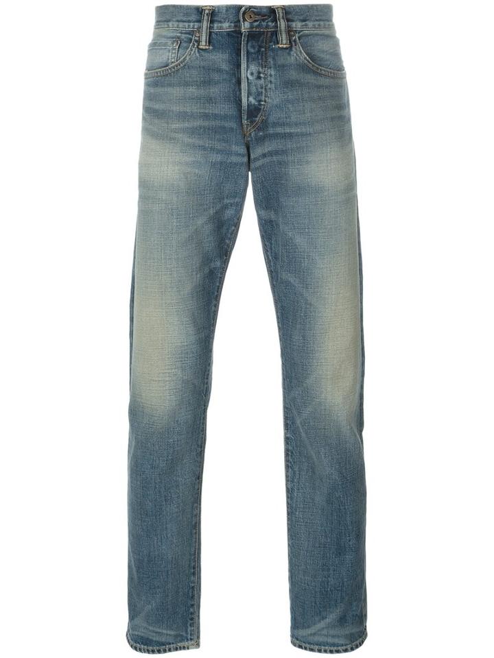 Simon Miller Stonewashed Regular Fit Jeans, Men's, Size: 36, Blue, Cotton
