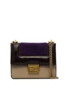 Fendi Kan U Leather And Suede Shoulder Bag - Multicolour