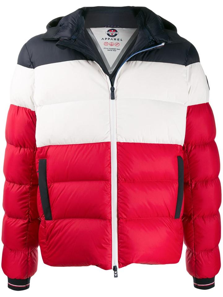 Vuarnet London Down Colour-block Jacket - Red