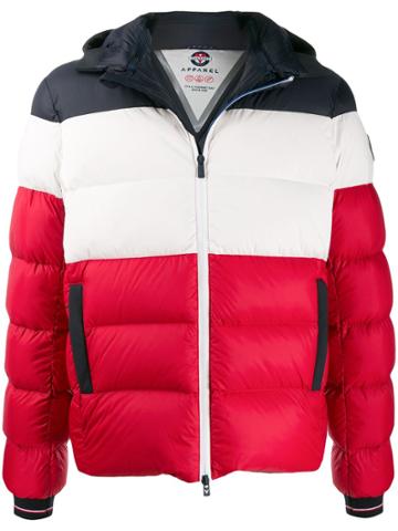Vuarnet London Down Colour-block Jacket - Red