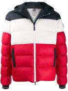 Vuarnet London Down Colour-block Jacket - Red