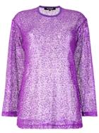 Junya Watanabe Comme Des Garçons Net Detail Sweatshirt - Pink & Purple