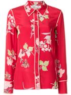 Diane Von Furstenberg Floral Print Shirt - Red