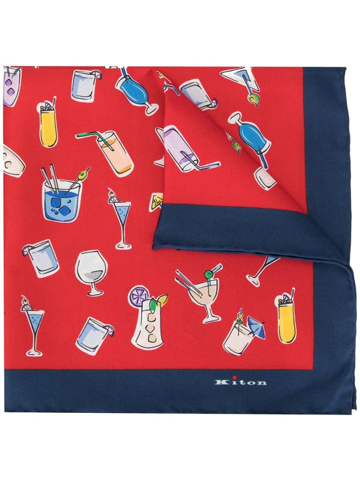 Kiton Pocket Square - Red