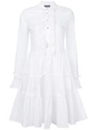 Twin-set Frill Trim Shirt Dress - White
