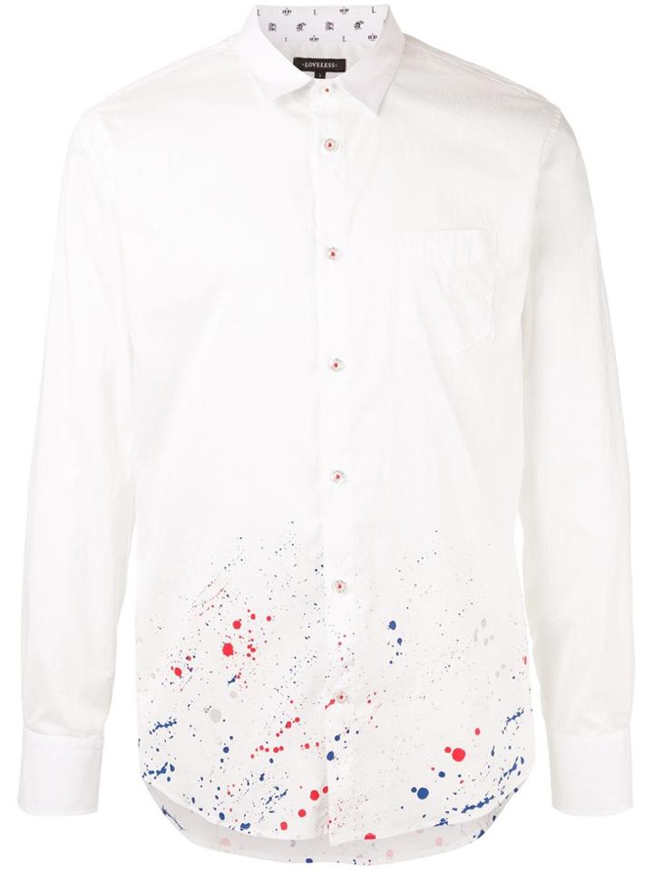 Loveless Paint Splatter Shirt - White