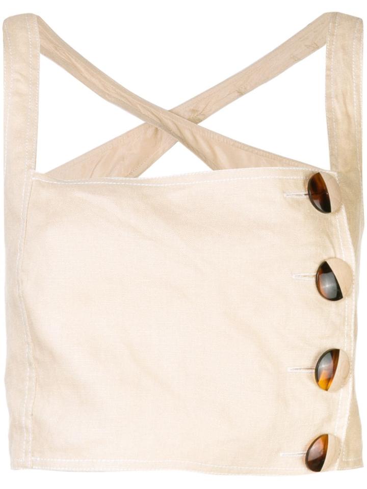 Nicholas Crisscross Strap Top - Neutrals