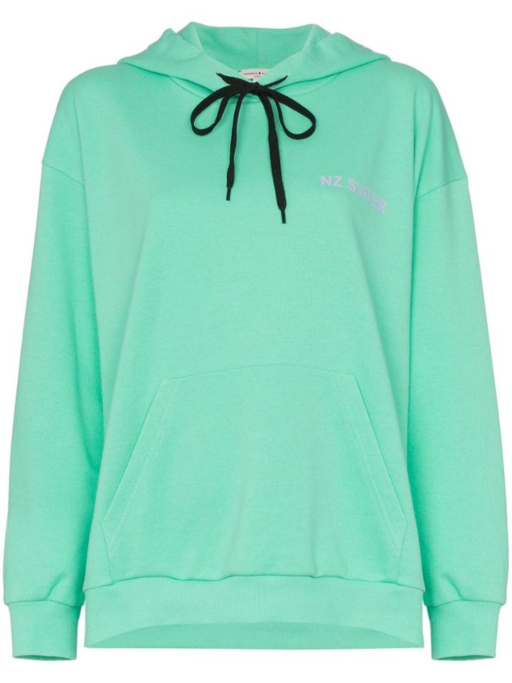 Natasha Zinko Oversized Logo Hoodie - Green