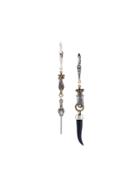 Lanvin Hanging Sword Earrings, Women's, Metallic