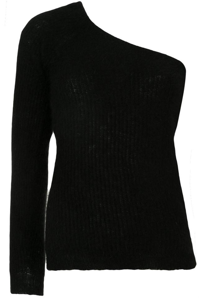 Roberto Collina One-shoulder Knit Jumper - Black