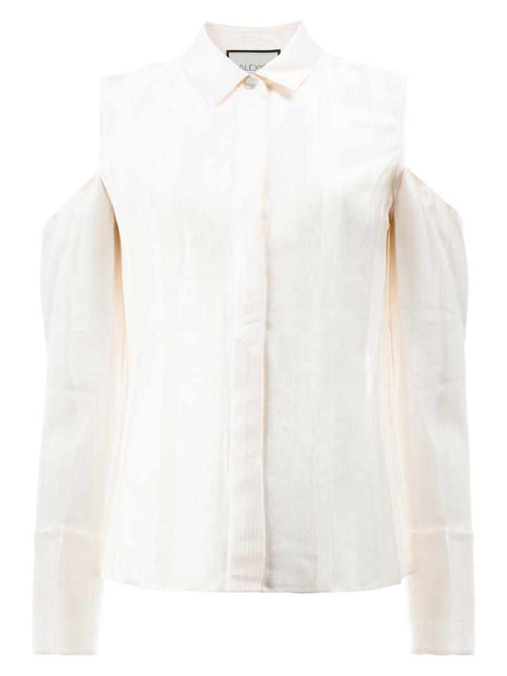 Alexis Shirt With Cutout Shoulders - White