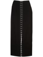 Yigal Azrouel Hook And Eye Detail Skirt - Black