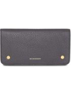 Burberry Leather Phone Wallet - Grey