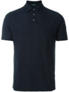 Zanone Classic Polo Shirt, Men's, Size: 54, Blue, Cotton
