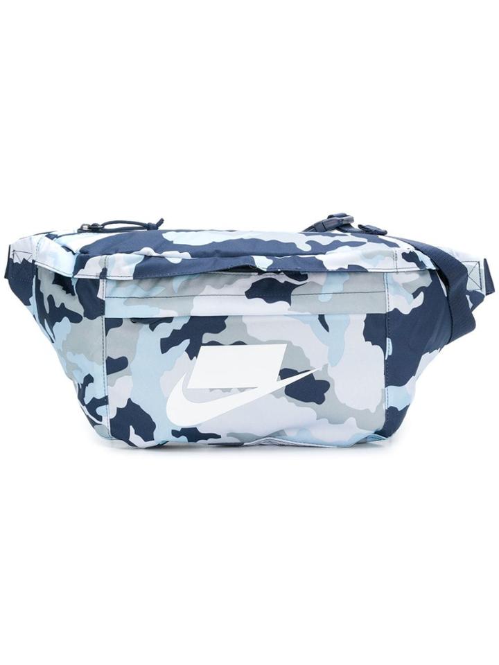 Nike Camouflage Print Nike Tech Hip Pack - Blue
