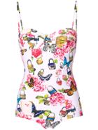 Dolce & Gabbana Secret Print Swimsuit - Pink & Purple