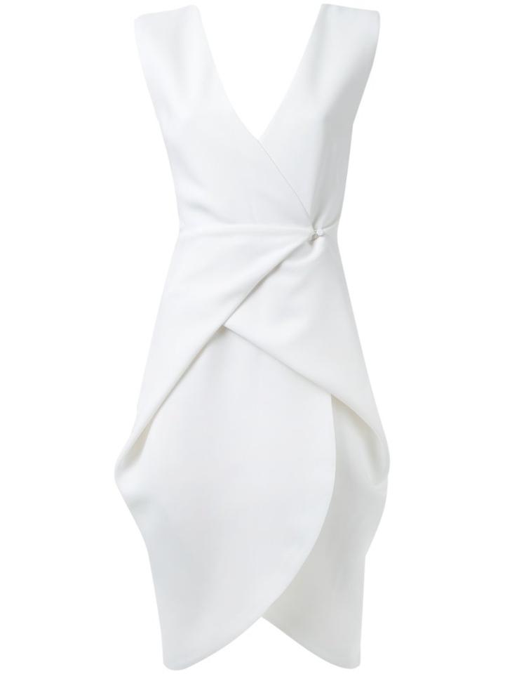 Bianca Spender - Sleeveless Cocoon Dress - Women - Polyester/acetate - 10, Women's, White, Polyester/acetate
