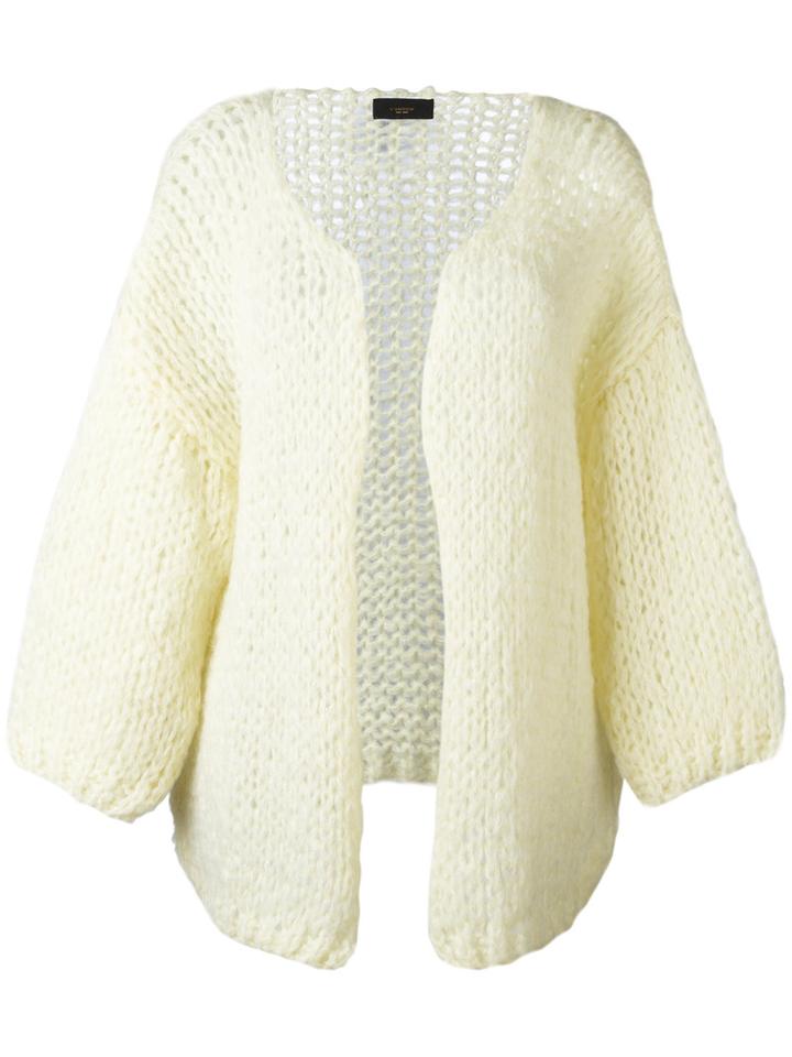 Lédition Chunky Cardigan, Women's, Size: 42, Yellow/orange, Polyamide/mohair