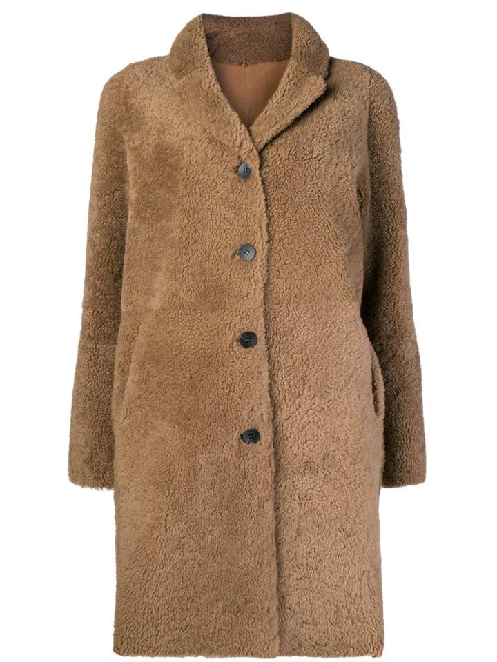 Giorgio Brato Single Breasted Coat - Nude & Neutrals