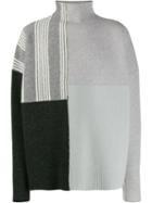 Jil Sander Contrast Panel Sweater - Grey