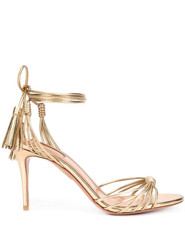 Aquazzura Heeled Sandals - Gold