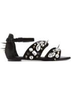 Emanuel Ungaro Stud And Jewel Embellished Sandals