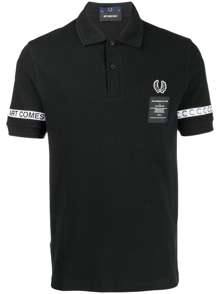 Fred Perry X Art Comes First Tape Polo Shirt - Black