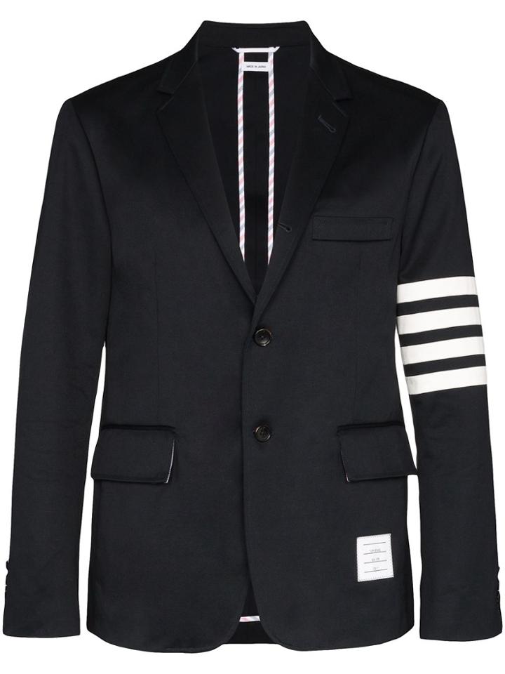 Thom Browne 4-bar Print Single-breasted Blazer - Blue