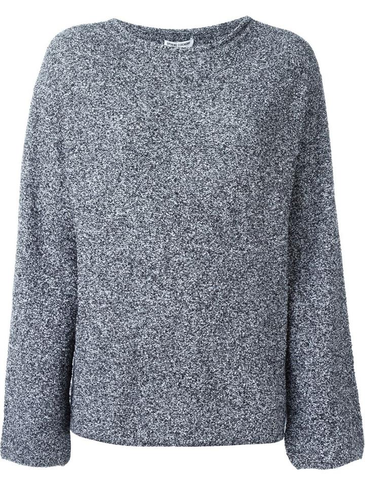 Opening Ceremony Oversized Jumper, Women's, Size: M, Grey, Cotton/acrylic/polyamide
