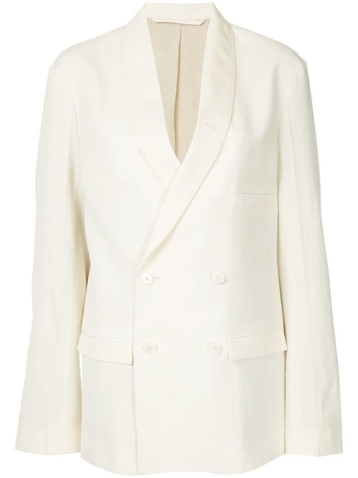 Lemaire Double Breasted Blazer - White
