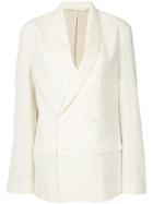 Lemaire Double Breasted Blazer - White