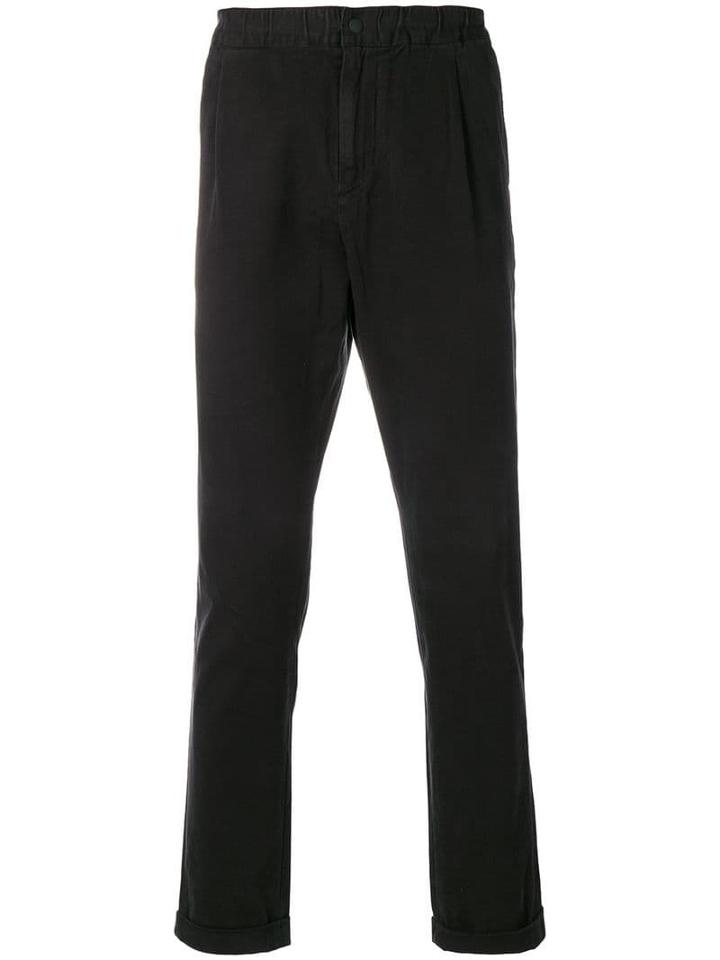 Ps Paul Smith Elasticated Straight-leg Trousers - Black