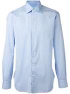 Barba Slim-fit Shirt, Men's, Size: 42, Blue, Cotton