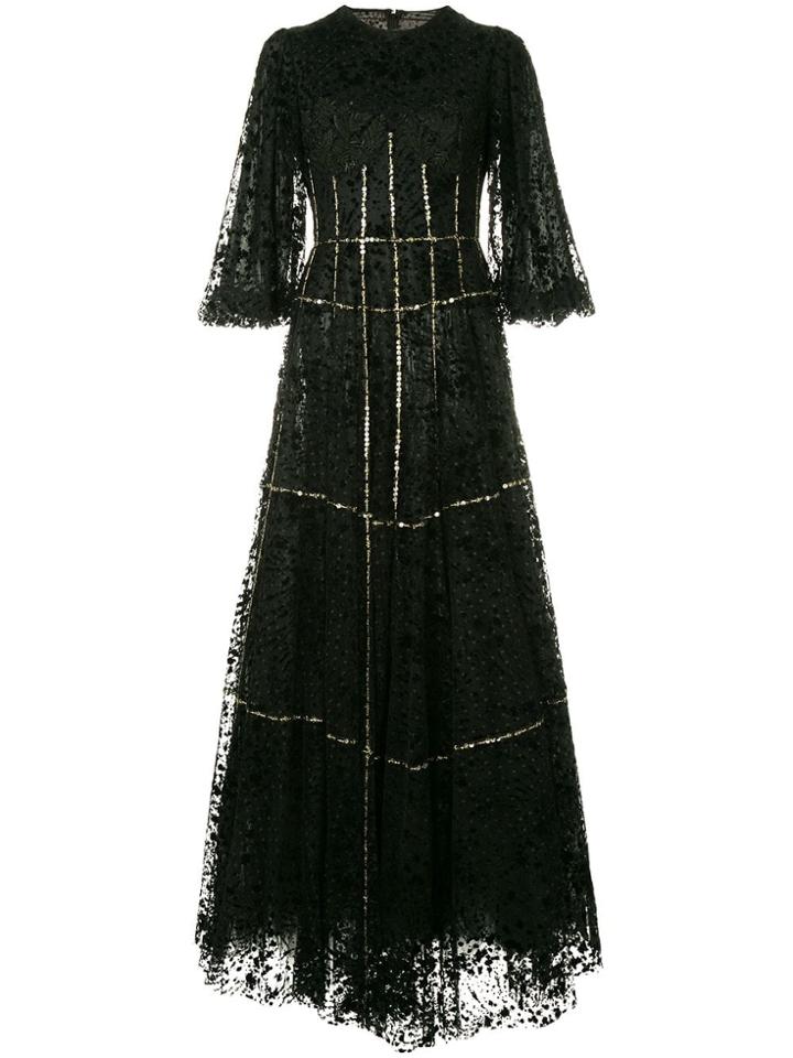 Costarellos Long Flared Dress - Black