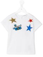 Dolce & Gabbana Kids Embroidered Stars T-shirt, Girl's, Size: 8 Yrs, White