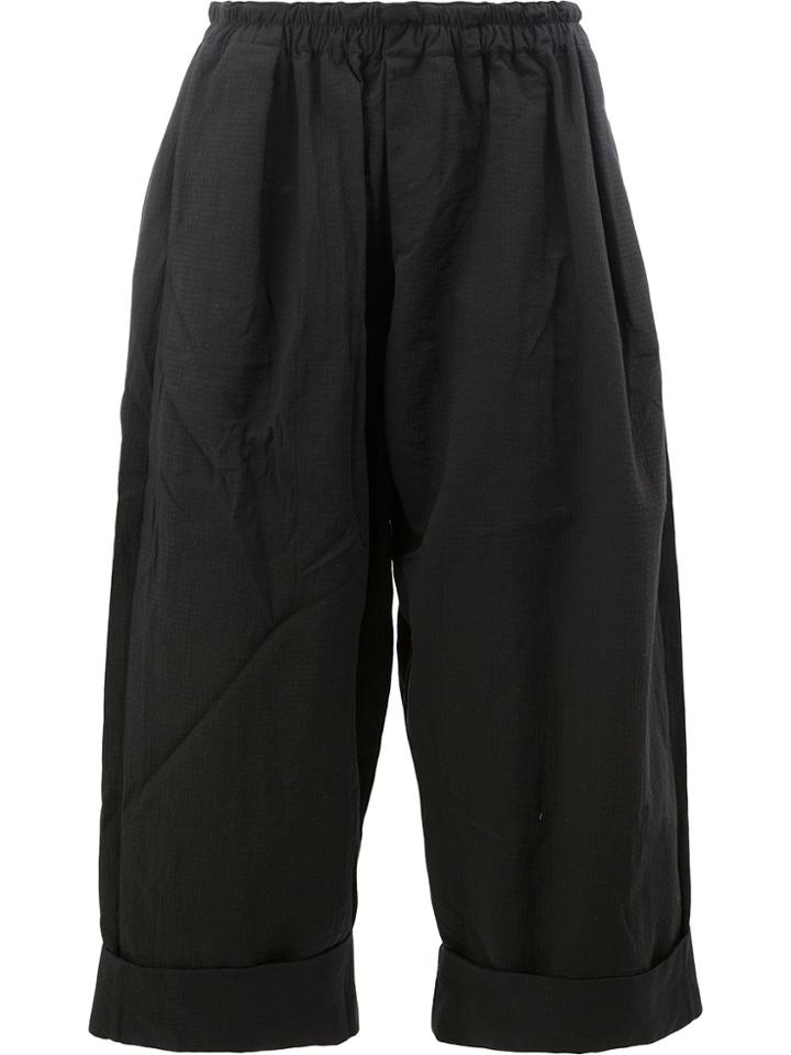 Toogood Wide-leg Cropped Trousers - Black
