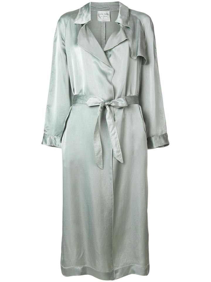 Forte Forte Satin Trench Coat - Blue