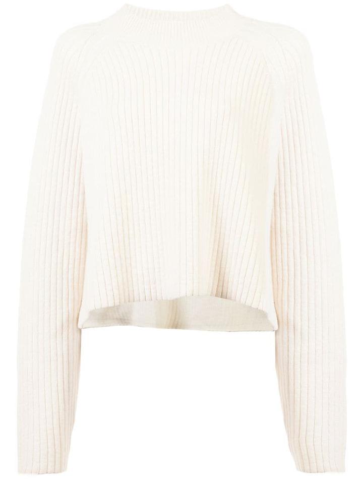 Proenza Schouler Cropped Crewneck Sweater - Neutrals