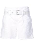 Rta Belted Shorts - White