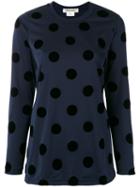 Comme Des Garçons Polka Dot Blouse, Women's, Size: Xs, Black, Polyester