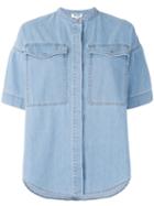 Kenzo - Boxy Chambray Shirt - Women - Cotton/polyester - 36, Blue, Cotton/polyester