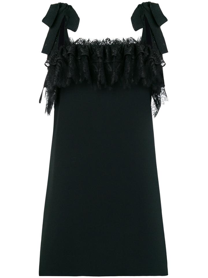 Philosophy Di Lorenzo Serafini Lace Frill Mini Dress - Black