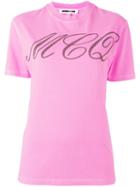 Mcq Alexander Mcqueen Tattoo Print T-shirt, Women's, Size: Medium, Pink/purple, Cotton/polyester